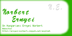 norbert ernyei business card